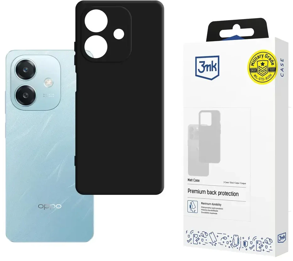 3Mk apsauginis 3mk matinis dėklas Oppo A60 5G - matinis juodas
