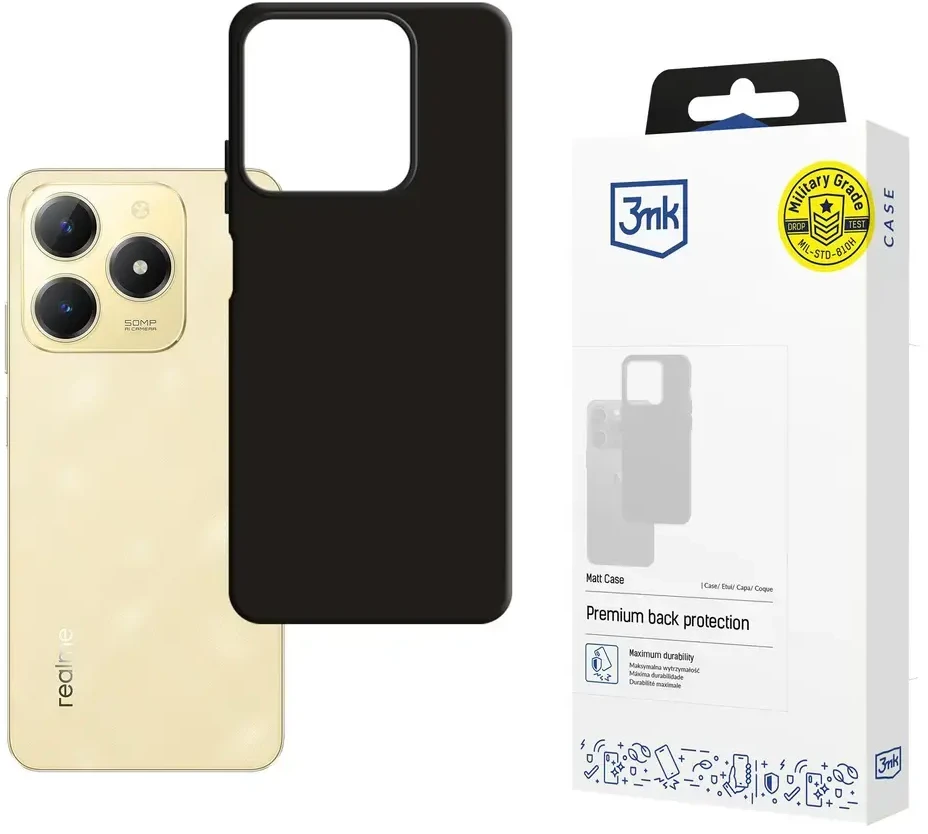 3mk Matt dėklas Realme C61 – juodas