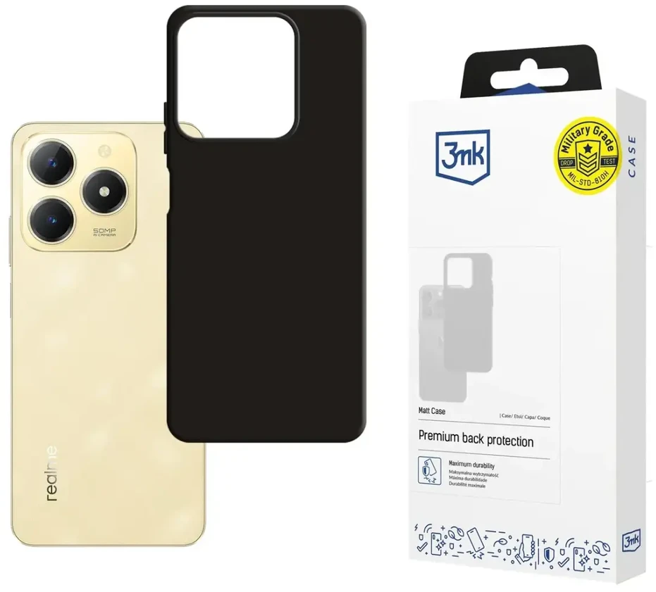 3mk Matt dėklas Realme C61 – juodas