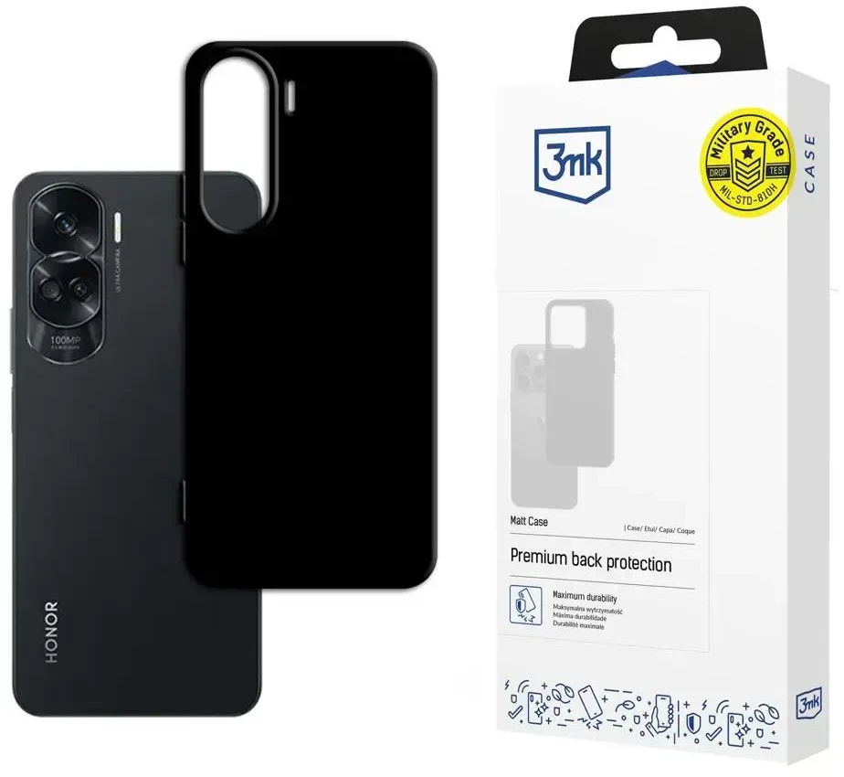 Dėklas 3Mk Protection 3mk Matt Case, skirtas Honor 90 Lite – juodas