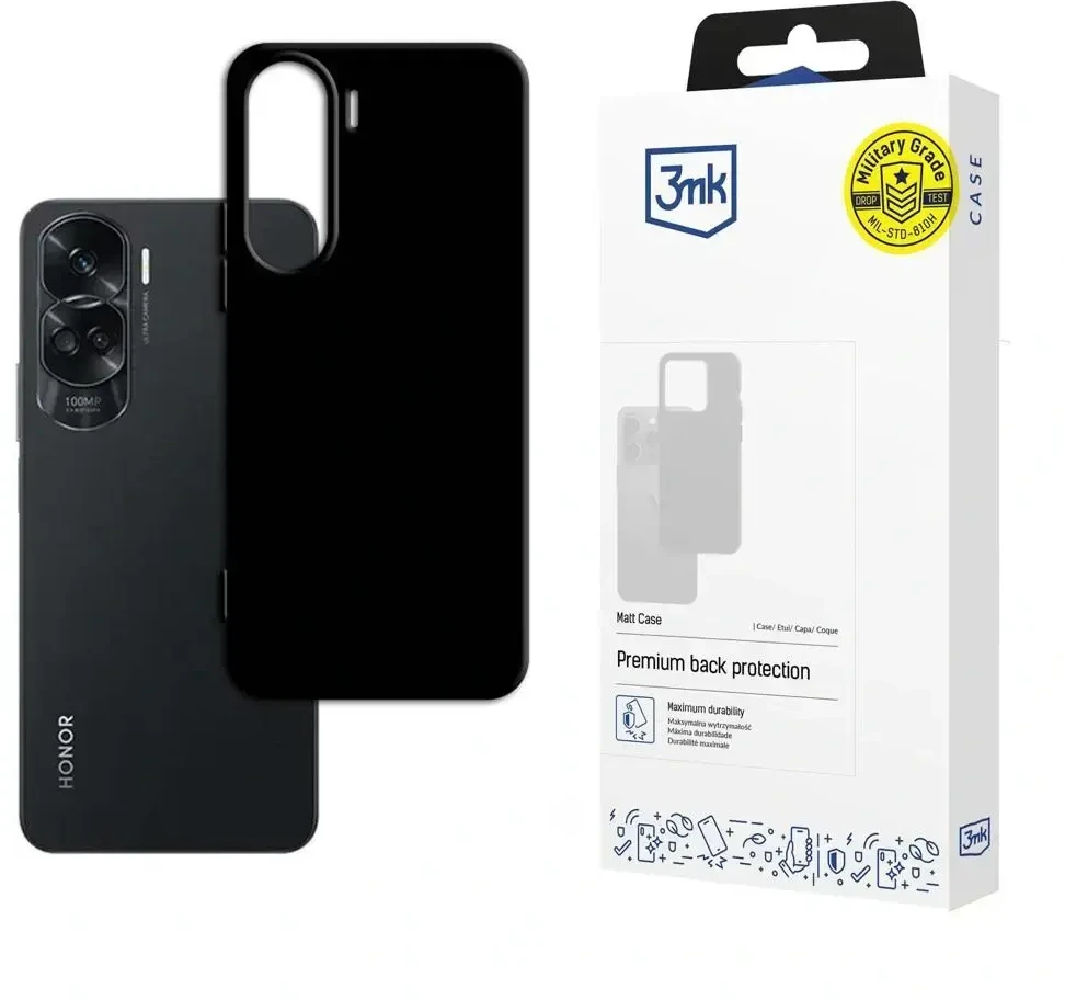 Dėklas 3Mk Protection 3mk Matt Case, skirtas Honor 90 Lite – juodas