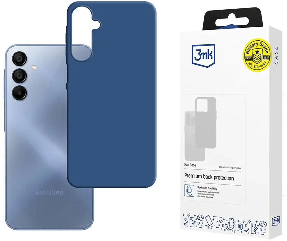 Samsung Galaxy A15 5G - 3mk matinis dėklas, mėlynas