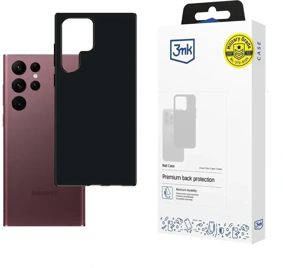 Dėklas 3mk Matt Case Samsung S908 S22 Ultra 5G juodas