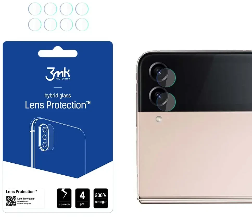 3mk objektyvo apsauga Samsung Galaxy Z Flip4 (priekyje)