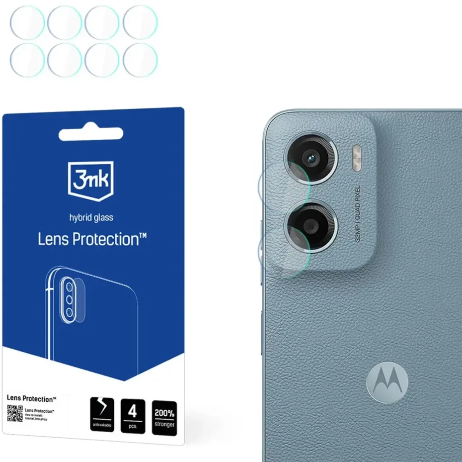 3Mk Protection 3mk objektyvo apsaugos hibridinis fotoaparato objektyvo stiklas, skirtas Motorola Moto E15