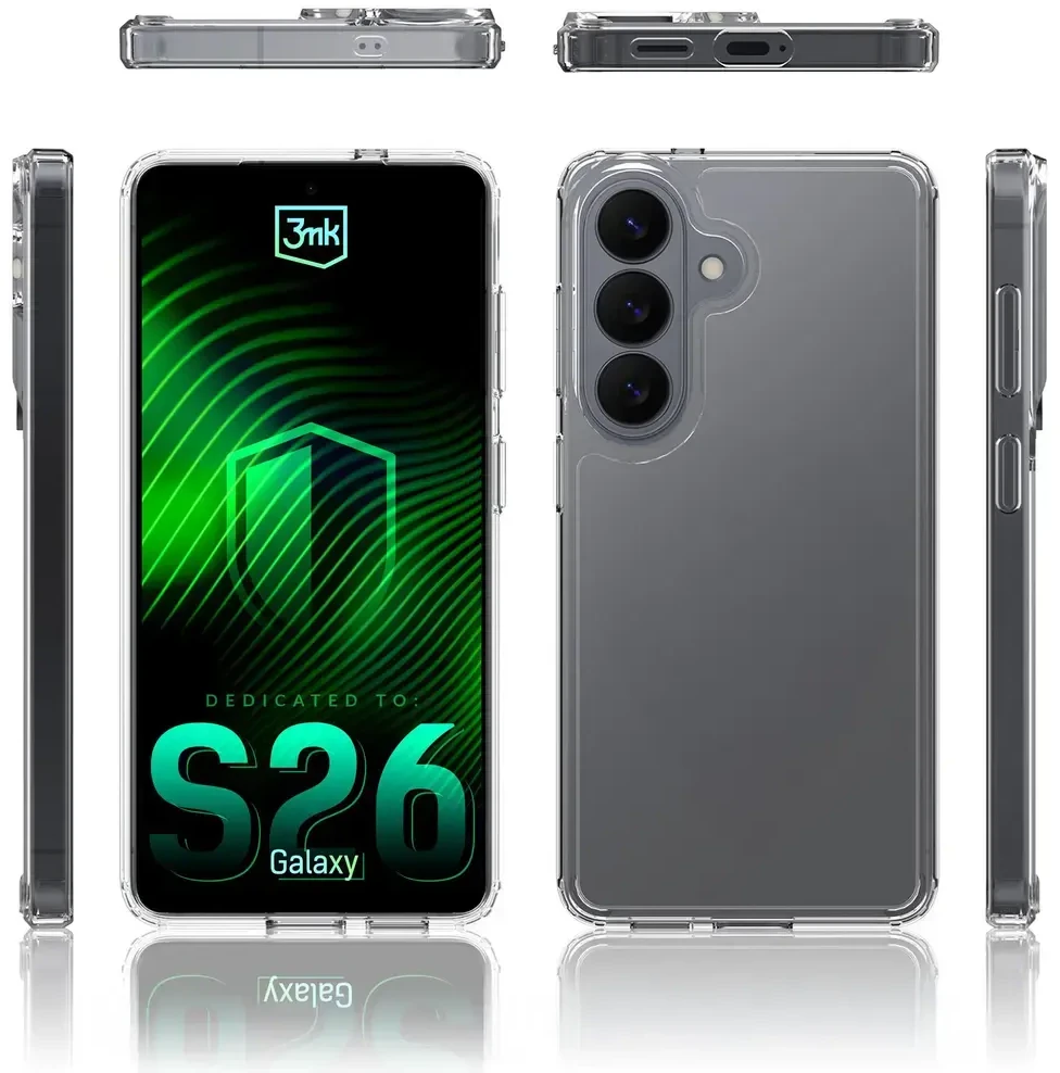 3mk šarvuotas dėklas, skirtas „Samsung Galaxy S26 Pro“ - skaidrus