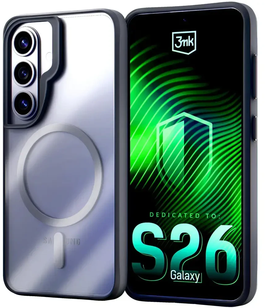 Dėklas 3mk Satin Armor MagCase, skirtas Samsung Galaxy S26 - permatomas Juodas