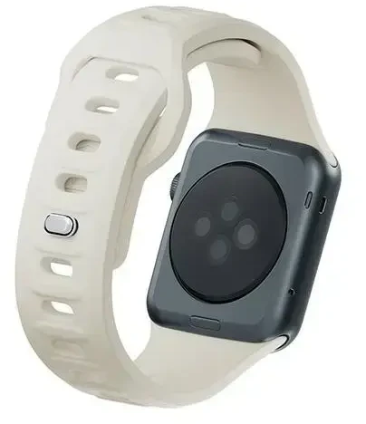 3mk apsauginis išmaniojo laikrodžio dirželis „Apple Watch“ (42/44/45/49 mm) | Silikonas | smėlio spalvos