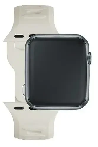 3mk apsauginis išmaniojo laikrodžio dirželis „Apple Watch“ (42/44/45/49 mm) | Silikonas | smėlio spalvos