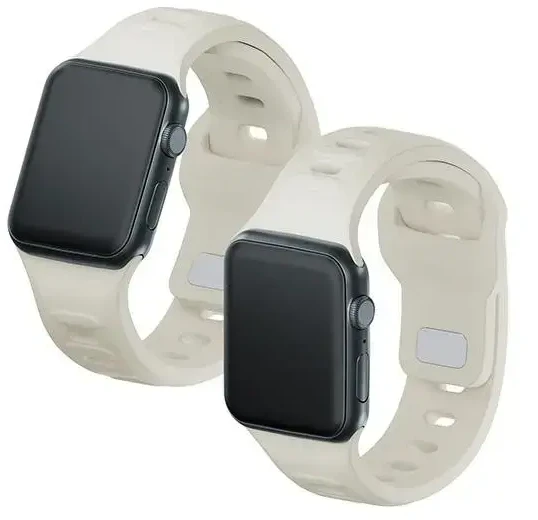 3mk apsauginis išmaniojo laikrodžio dirželis „Apple Watch“ (42/44/45/49 mm) | Silikonas | smėlio spalvos