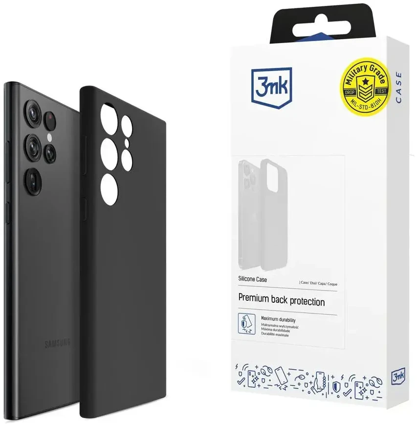 3MK Silicone Dėklas Samsung Galaxy S24 Ultra S928 juodos spalvos