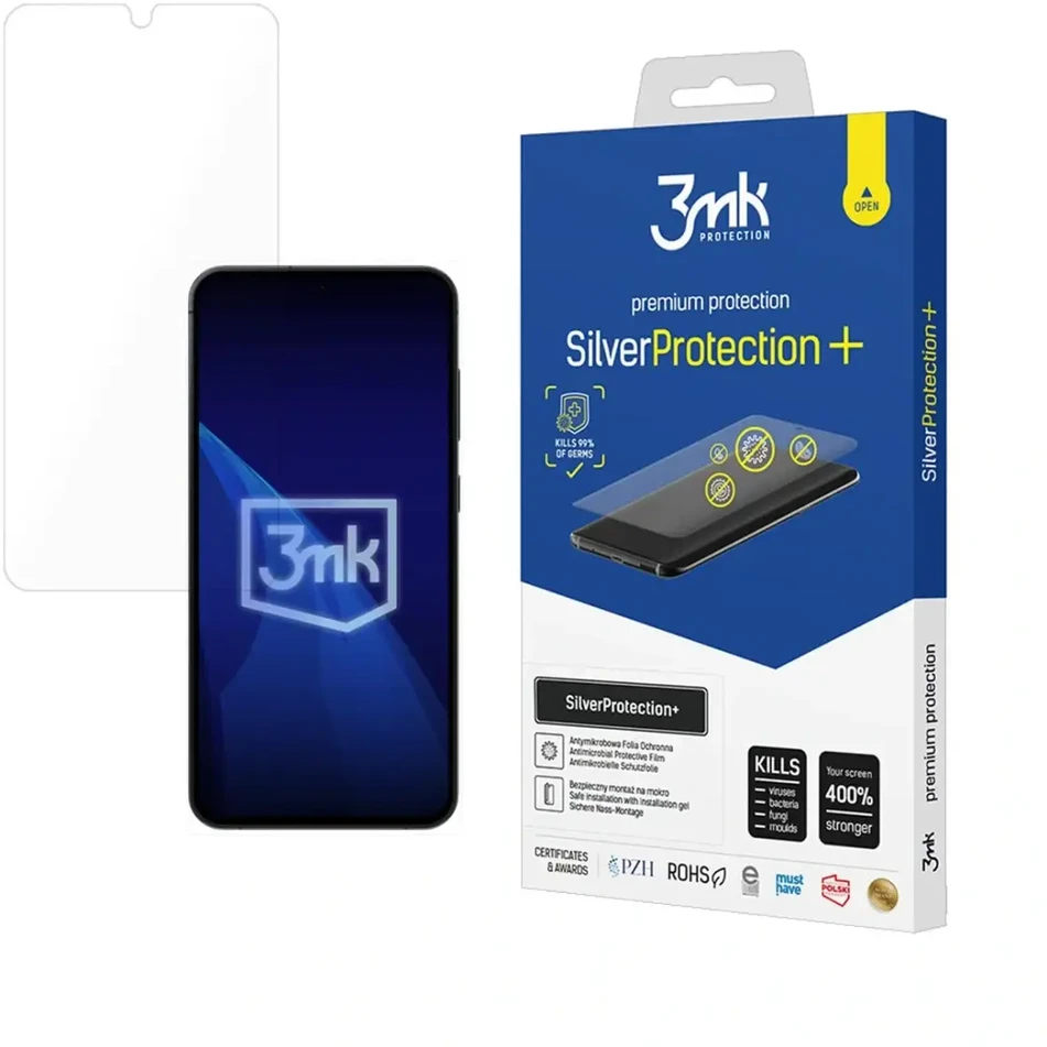 3MK SilverProtect+ Samsung Galaxy S25 Plus Plėvelė antimikrobinė montuojama šlapiuoju būdu