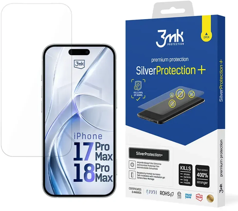 3mk SilverProtection+ - apsauginė plkėvelė skirtas Apple iPhone 17 Pro Max