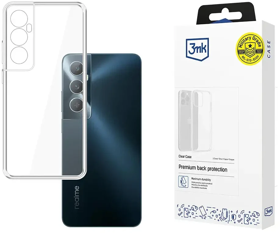 3mk skaidrus dėklas, skirtas „Realme C65“ - permatomas