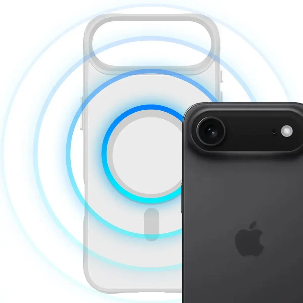 Dėklas 3Mk apsaugos 3mk dūminis „MagCase“, skirtas „iPhone Air“ – „Baltas-Translucent“
