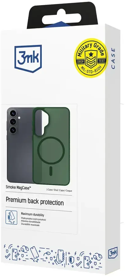 Dėklas Nezatříděno 3mk dūminis „MagCase“, skirtas „Samsung Galaxy S24“ - Žalias-permatomas