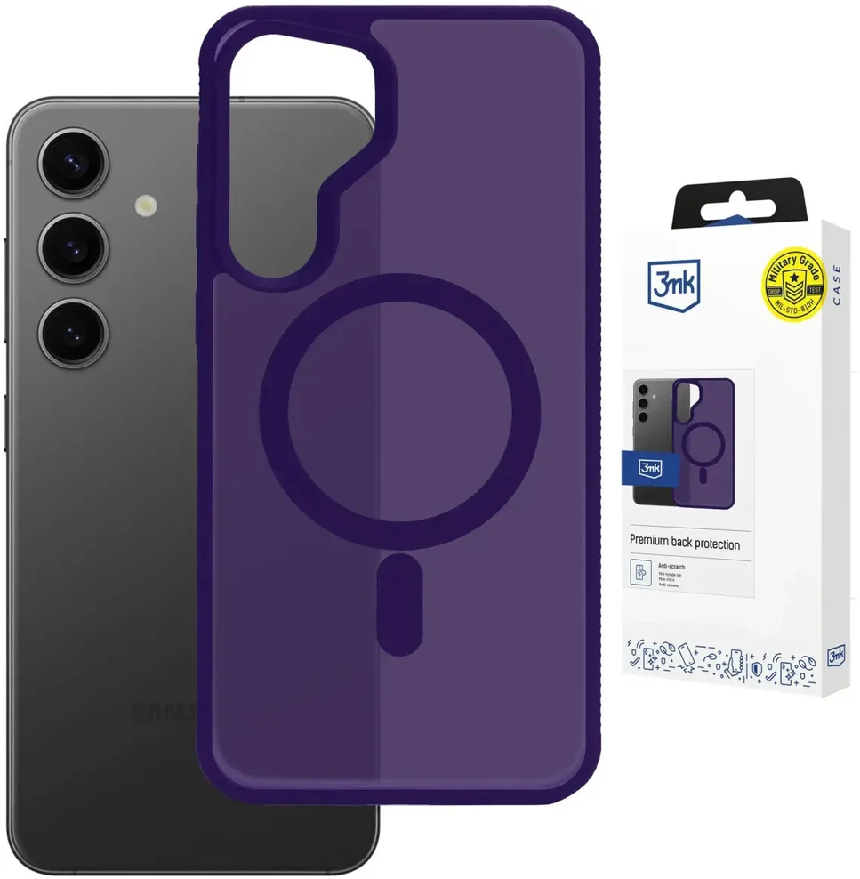 Dėklas 3mk Samsung Galaxy S24 - Smoke MagCase Violetinė