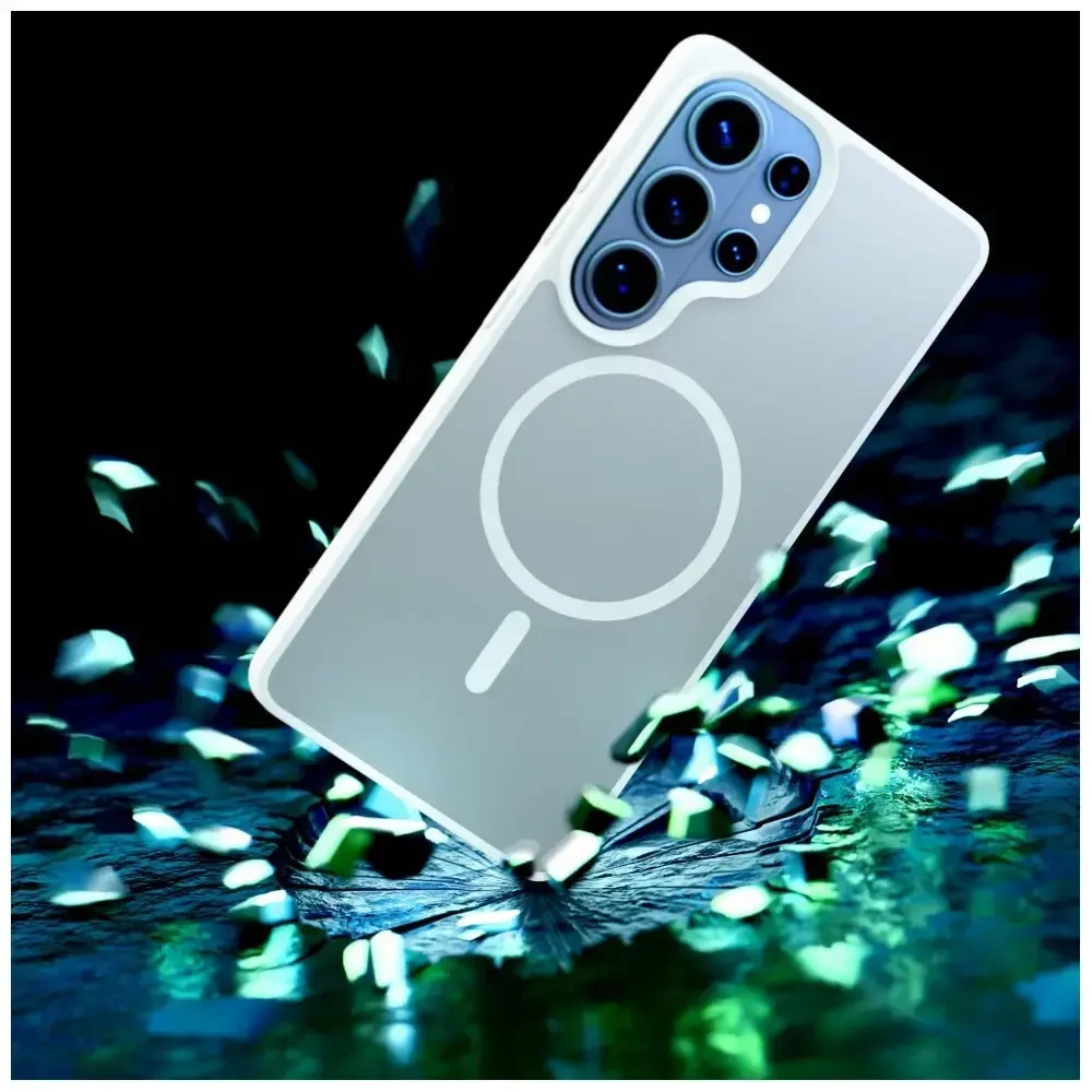 Dėklas 3MK Smoke MagCase do Samsung Galaxy S26 Ultra balta