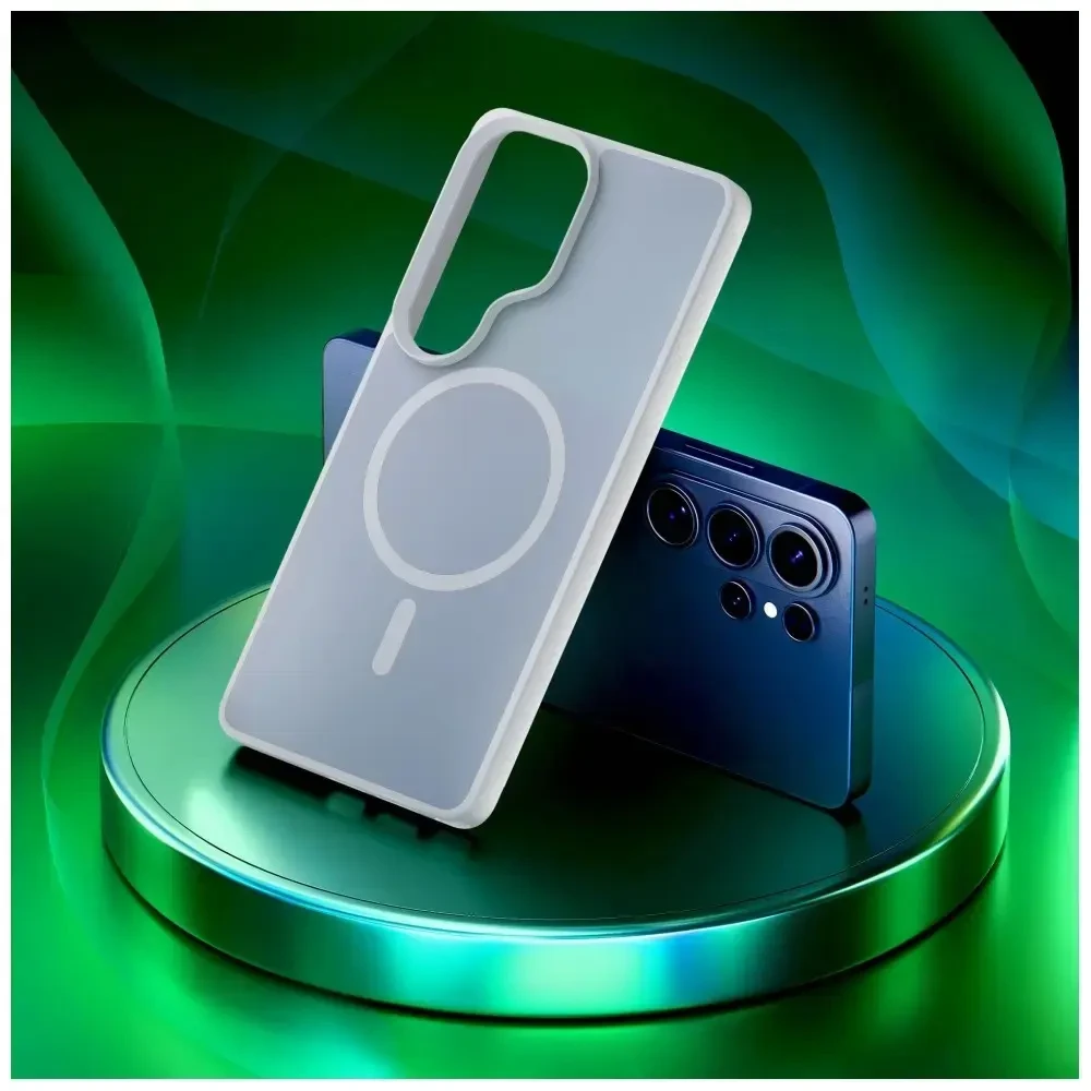 Dėklas 3MK Smoke MagCase do Samsung Galaxy S26 Ultra balta