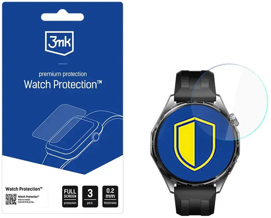 3Mk apsauga 3mk laikrodžio apsauga „FlexibleGlass“ hibridinis stiklas išmaniojo laikrodžio ekranui, skirtas „Huawei Watch GT 6“ 46 mm