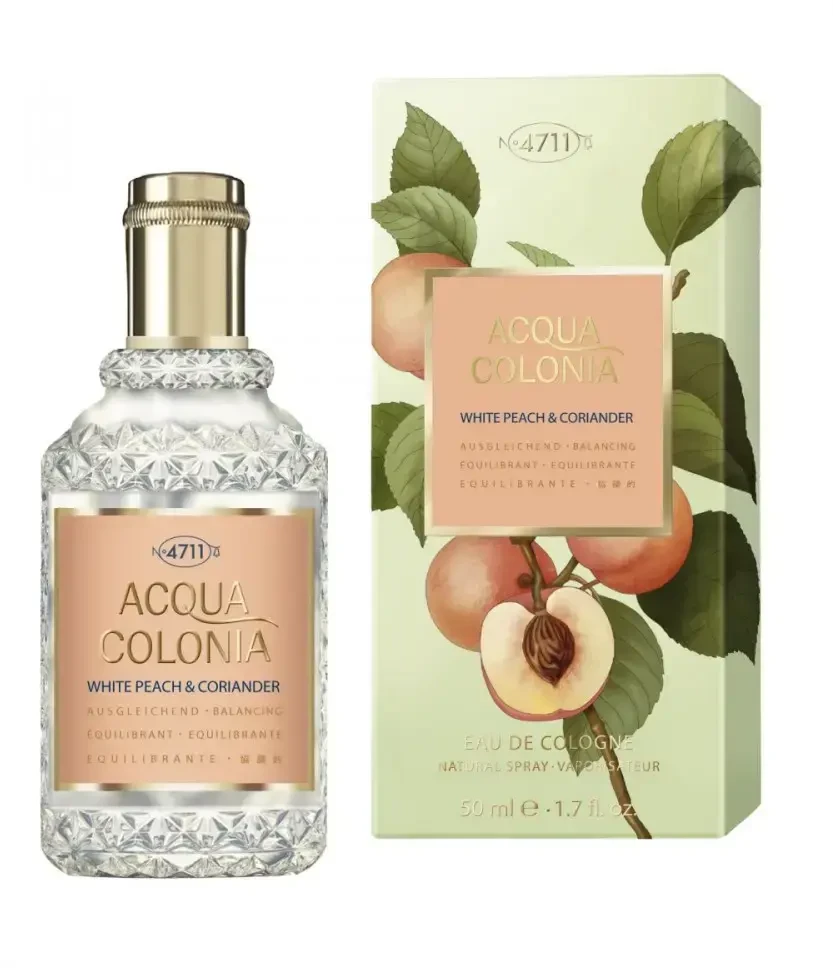 Odekolonas 4711 Acqua Colonia Baltas Peach And Coriander Eau De Cologne Purškiklis 170ml
