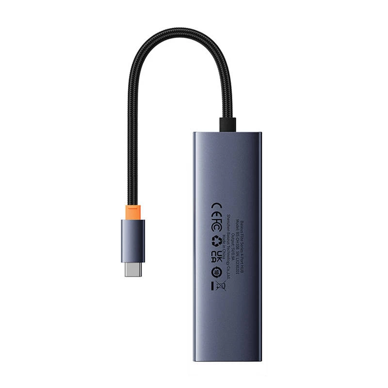 4in1 Hub Baseus UltraJoy USB-C iki USB 3.0 (pilka erdvė)