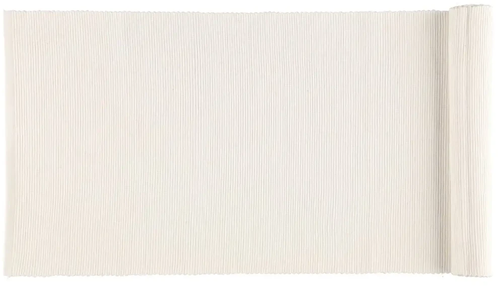 4Living Table Runner Solid 35x140 cm baltas
