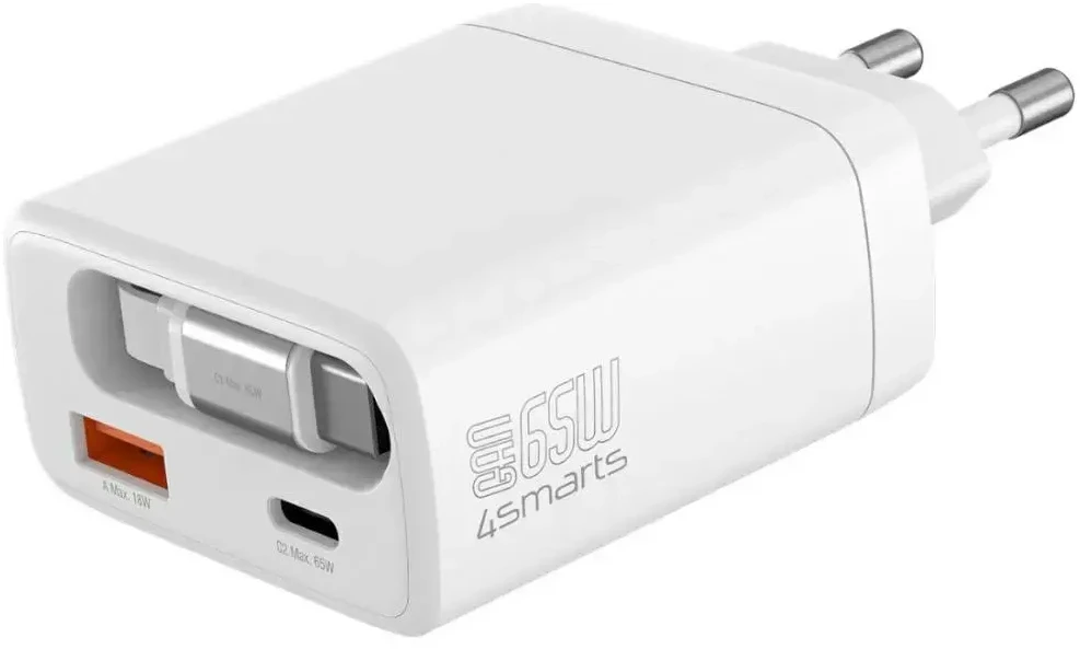 Įkroviklis jungiama į tinklą 4smarts PDPlug Slim 65W GaN Jojo balta