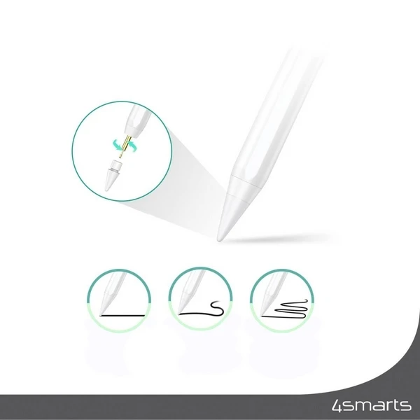 4smarts Active Stylus Pen Pieštukas Pro 3 baltos spalvos 540565