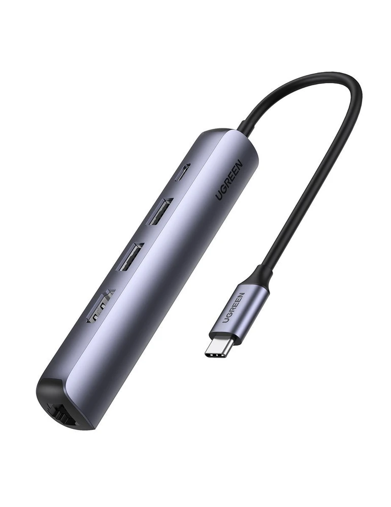 UGREEN 5in1 USB-C šakotuvas su laidu
