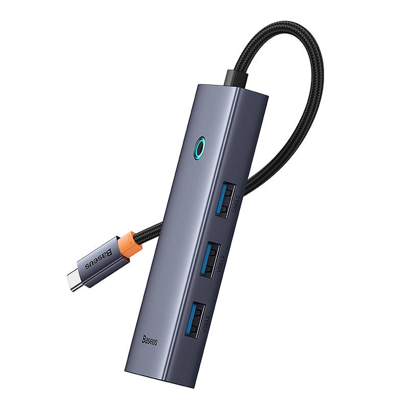 5-in-1 Hub Baseus UltraJoy serijos USB-C iki HDMI4K@30Hz+3xUSB 3.0+1xPD (pilka)