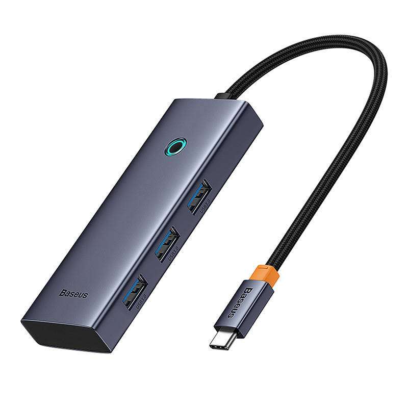 5-in-1 Hub Baseus UltraJoy serijos USB-C iki HDMI4K@30Hz+3xUSB 3.0+1xPD (pilka)