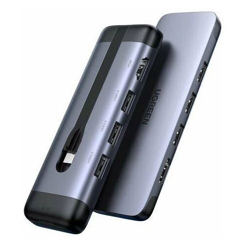 Ugreen daugiaportis USB-C adapteris, pilkas 2 vnt.