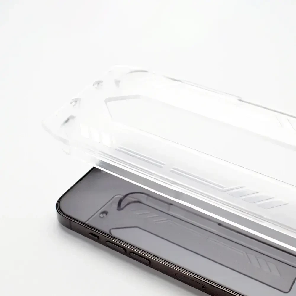 9H apsauginis stiklas su montavimo rėmeliu iPhone 14 Plus Wozinsky Premium Glass – juodas