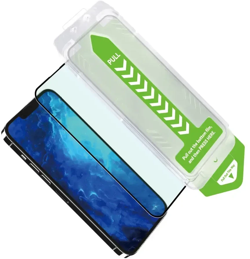 9H apsauginis stiklas su montavimo rėmeliu iPhone 14 Plus Wozinsky Premium Glass – juodas