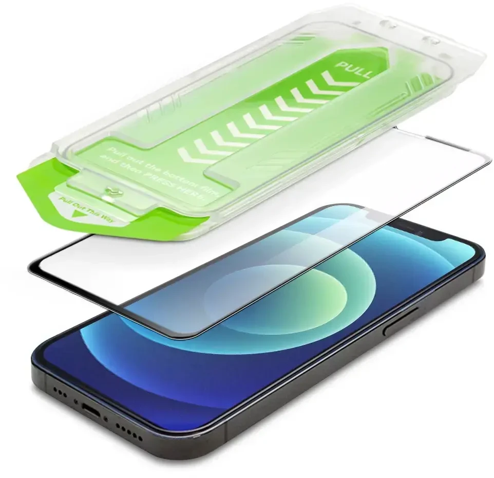 9H apsauginis stiklas su montavimo rėmeliu iPhone 14 Plus Wozinsky Premium Glass – juodas