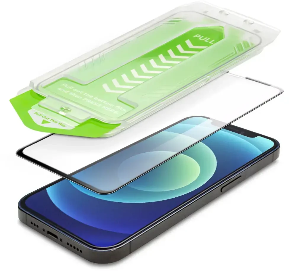 9H apsauginis stiklas su montavimo rėmeliu iPhone 14 Plus Wozinsky Premium Glass – juodas