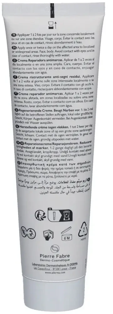 A-Derma Epitheliale Ultra Repair parabenų atkuriamasis dieninis veido ir kūno kremas SPF 50+, 100 ml