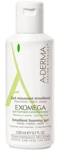 "A-Derma Exomega Control" minkštinamasis putojantis gelis nuo įbrėžimų 500ml