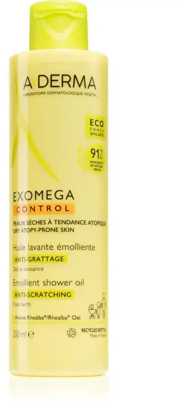 A-Derma Exomega Control Emollient Shower Aliejus