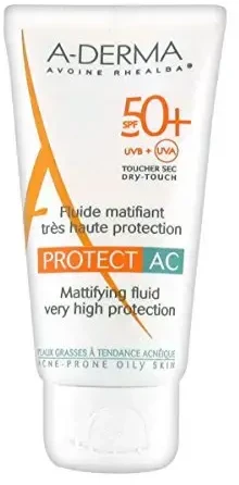 "A-Derma Protect AC" matinis skystis Spf50 + 40ml