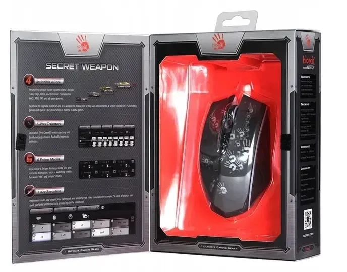 Kompiuterio Pelė - A4Tech Bloody Blazing A60, 6200 DPI Optinė.