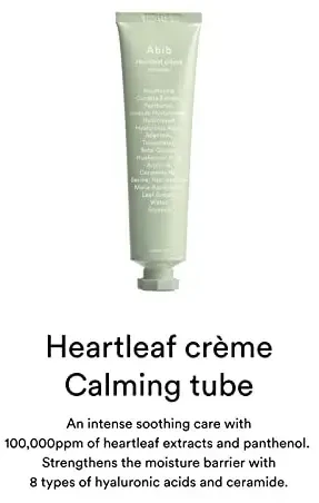 Abib Heartleaf Crème Calming Tube raminamasis veido kremas, 75 ml