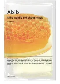 Abib Mild Acidic pH Sheet Kaukė Honey Fit maitinanti švelniai rūgštinė lakštinė veido kaukė, 30 ml