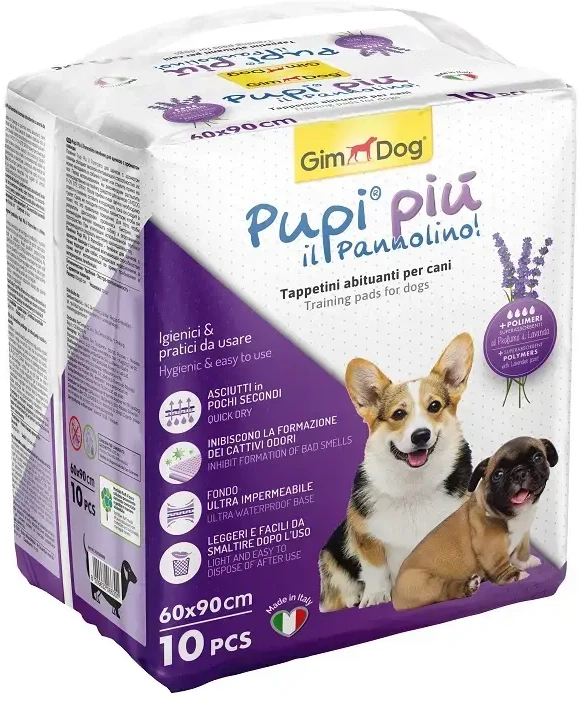 Absorbējošie paladziņi - Gimborn Dog PUPI PIU TRAINING PADS WITH LAVENDER 60X90 - 10gab