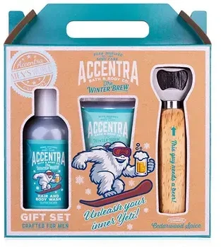 Accentra Men`s Collection Winter Edition - Dárková sada koupelové péče s otvírákem