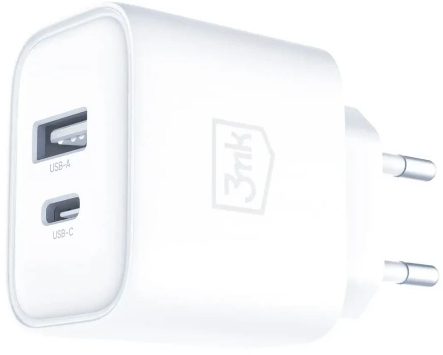 3Mk Protection Accessories - 3mk DualCharge 20W PD3.0 QC 3.0 PPS USB 1A1C Baltas