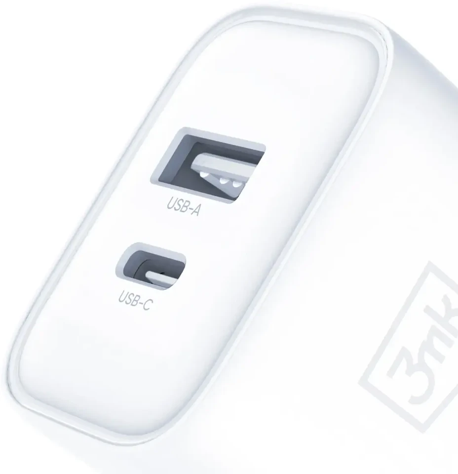 3Mk Protection Accessories - 3mk DualCharge 20W PD3.0 QC 3.0 PPS USB 1A1C Baltas