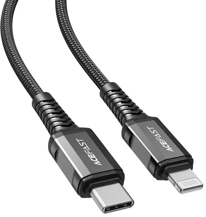 USB-C laidas į Lightning Acefast C1-01, 1.2 m (juodas)