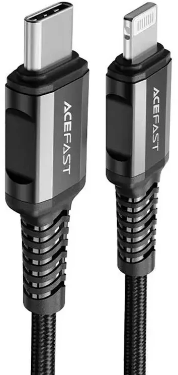 USB-C laidas į Lightning Acefast C1-01, 1.2 m (juodas)